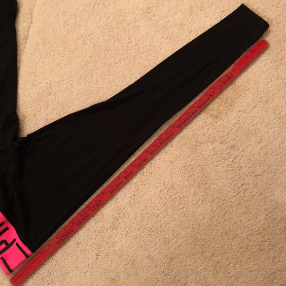 Pink Victoria Secrets slim fit yoga pants with barbiecore pink stretch waist - Picture 13 of 16